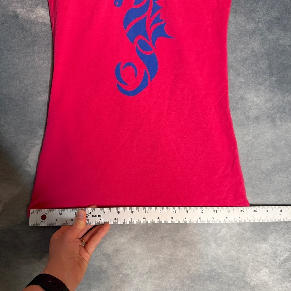 Y2K Spirit Pink tank top with Seahorse Print Size S - Picture 7 of 9